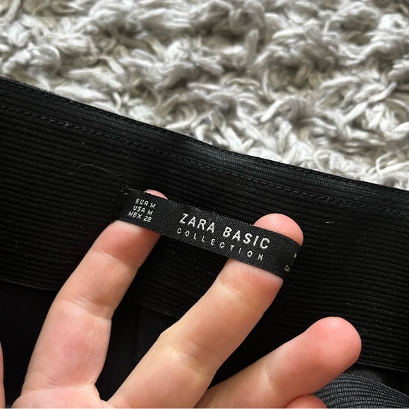 Zara basic black suede trousers size medium - Picture 3 of 4